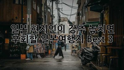 일본 현지인이 강추👍 놓치면 후회할 일본여행지 Best 3️⃣